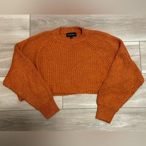 Orange Cotton Candy LA cropped sweater